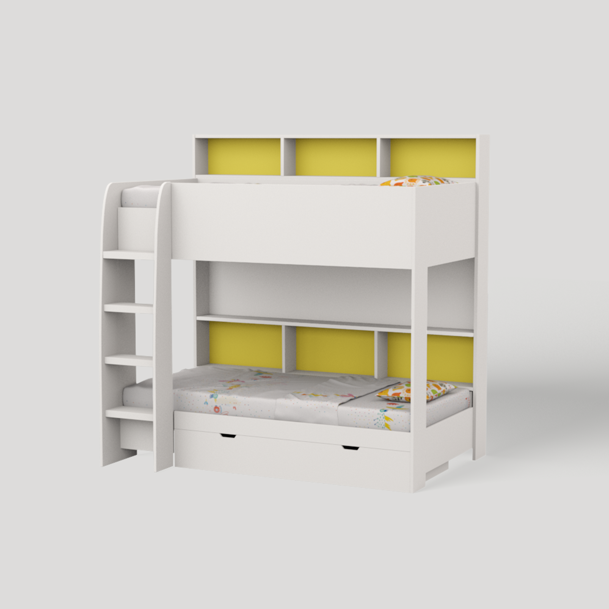 Rainbow Bunk Bed with Storage