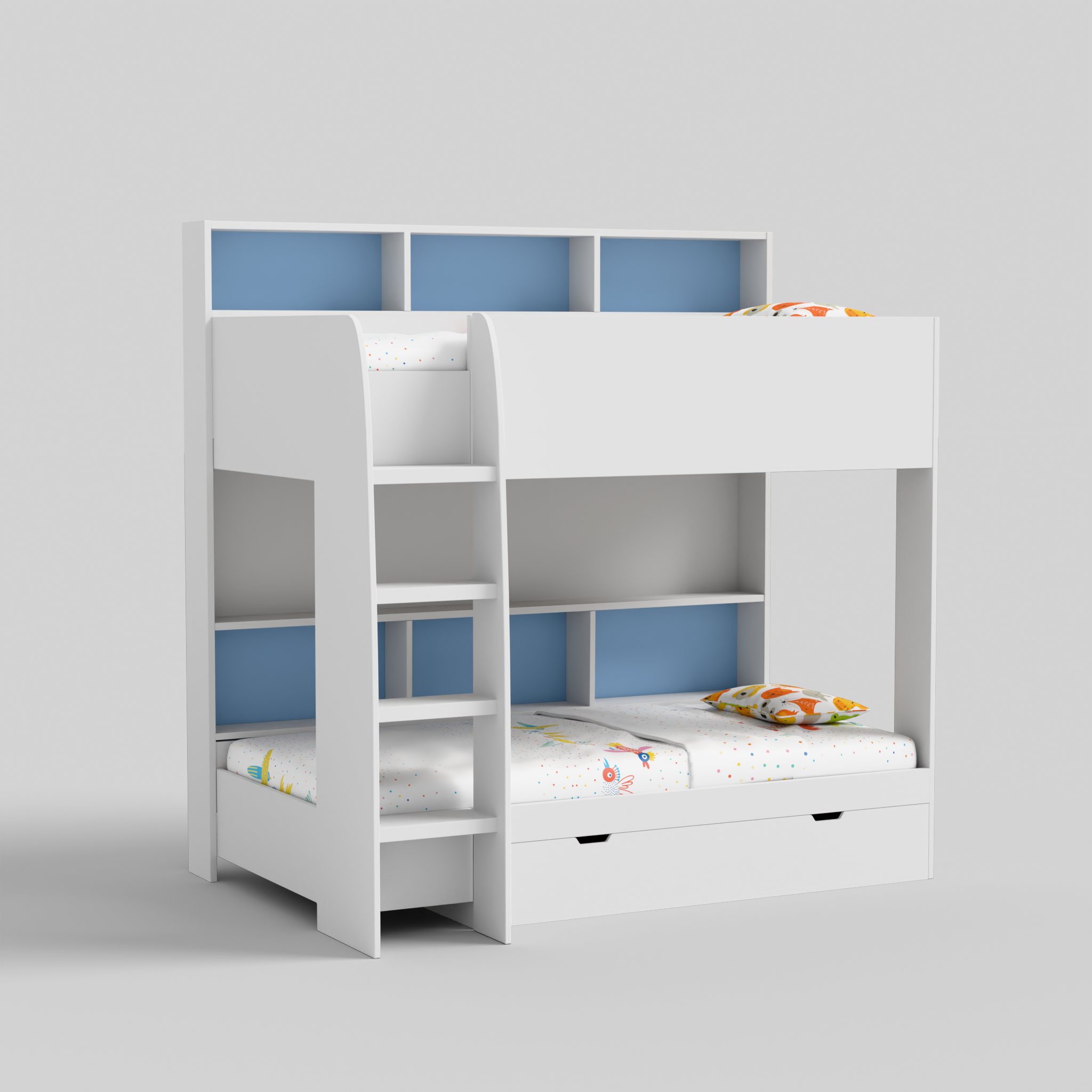 Rainbow Bunk Bed with Storage