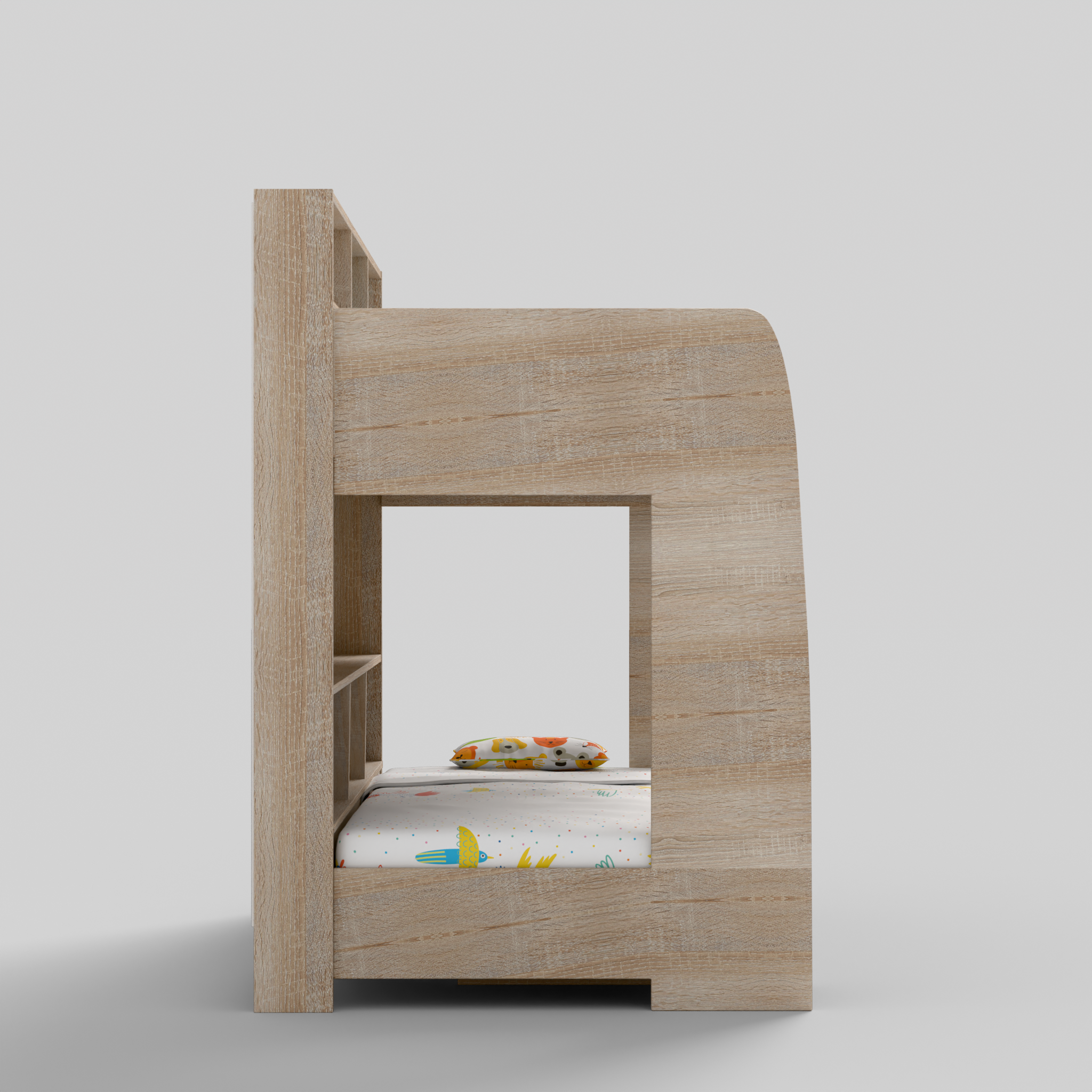 Rainbow Bunk Bed with Storage