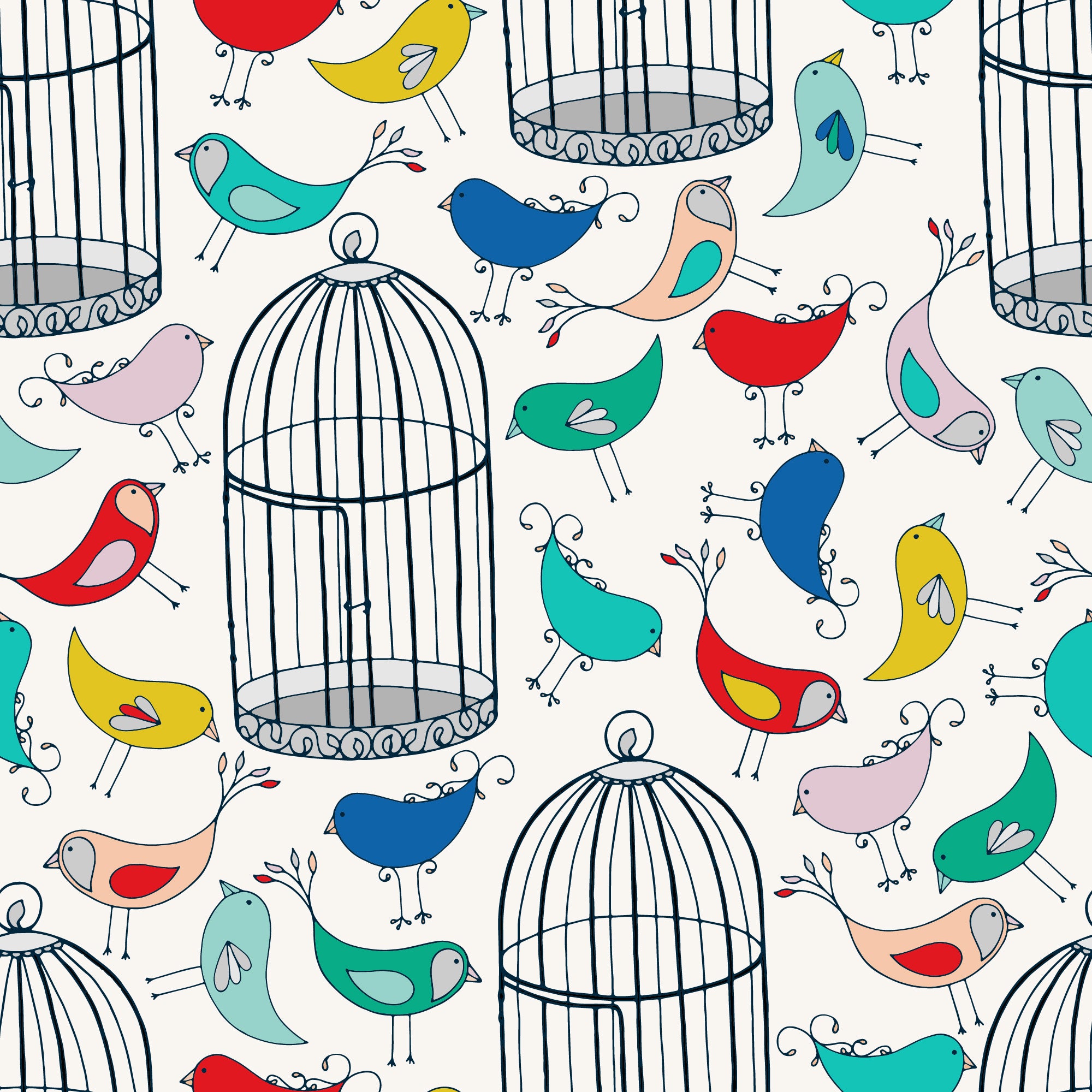 Bright Birds Wallpaper