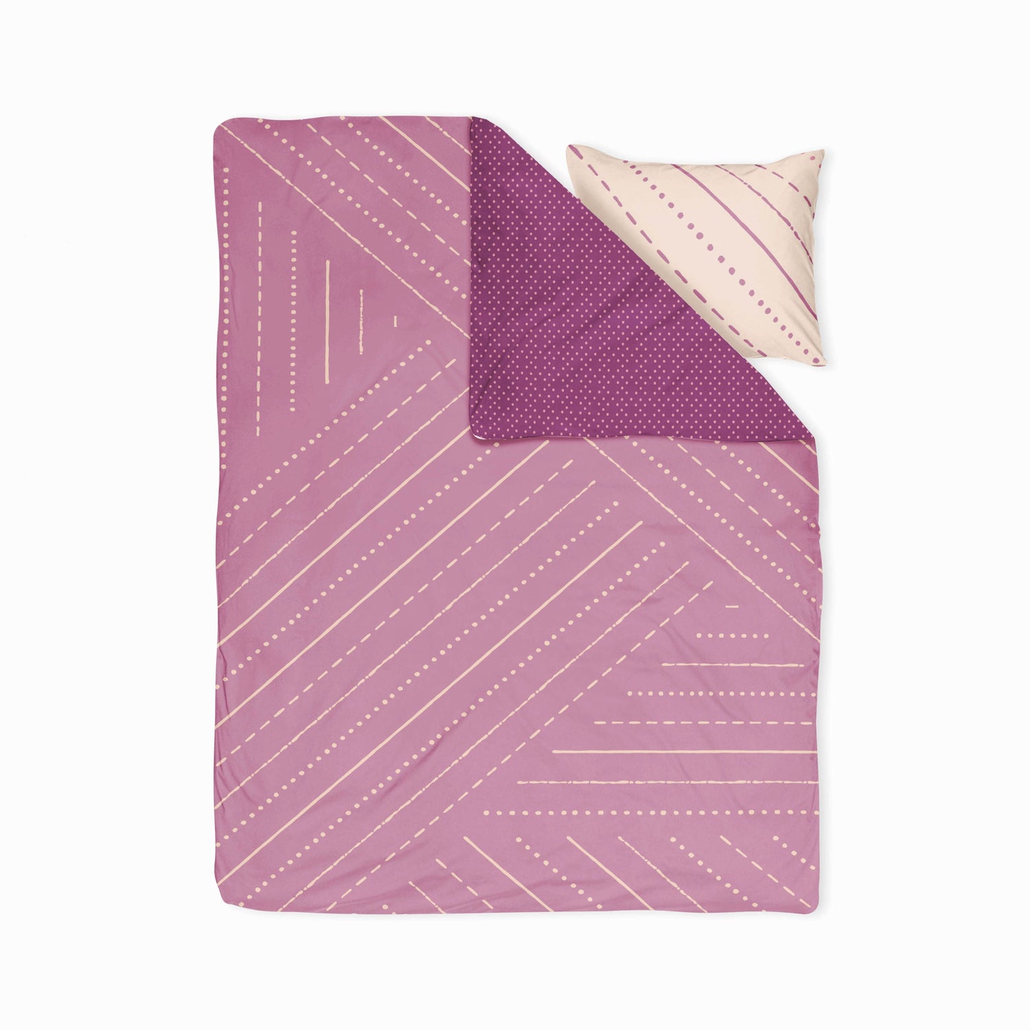 Stripes and Spots- Set of Bedsheet, Duvet cover & Pillow cover