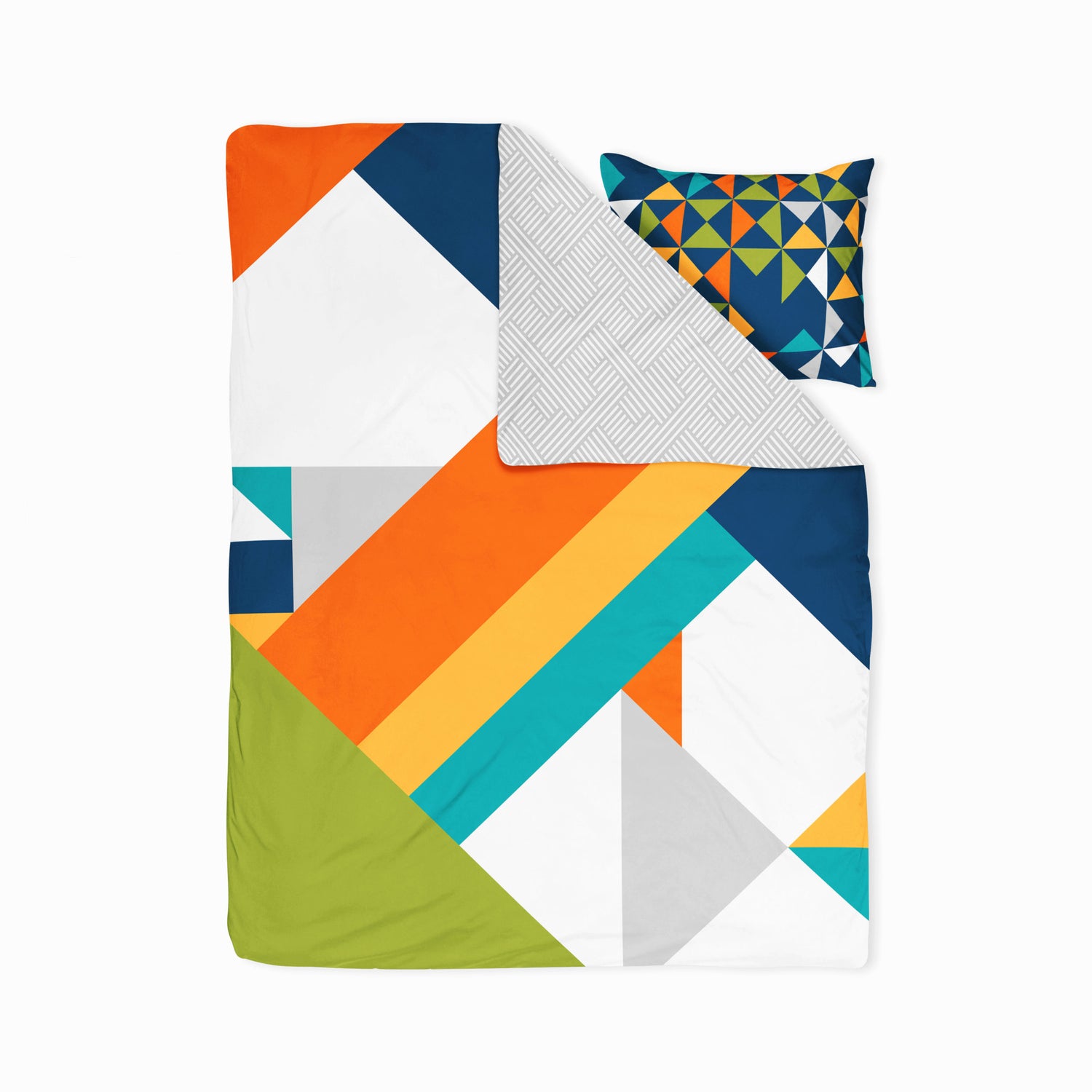 Colour Block- Set of Bedsheet, Duvet cover & Pillow cover