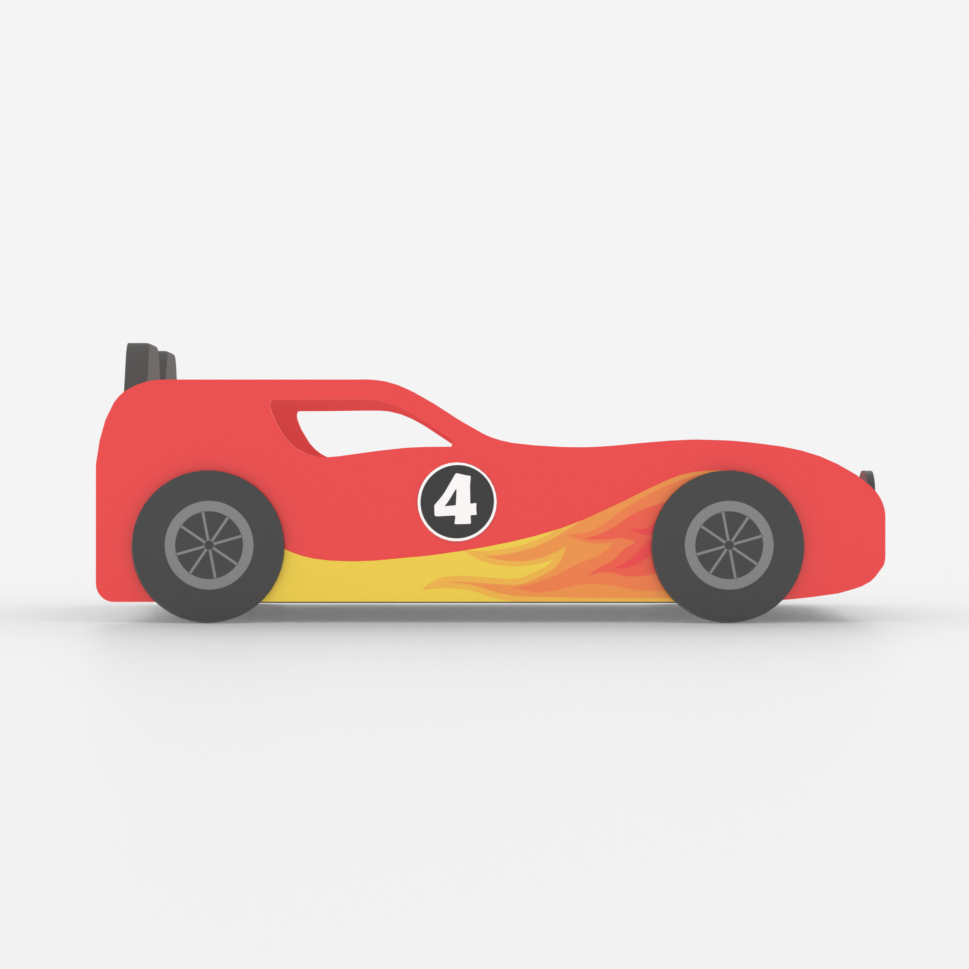 Fire Bird Car Bed with Upholstered Seat