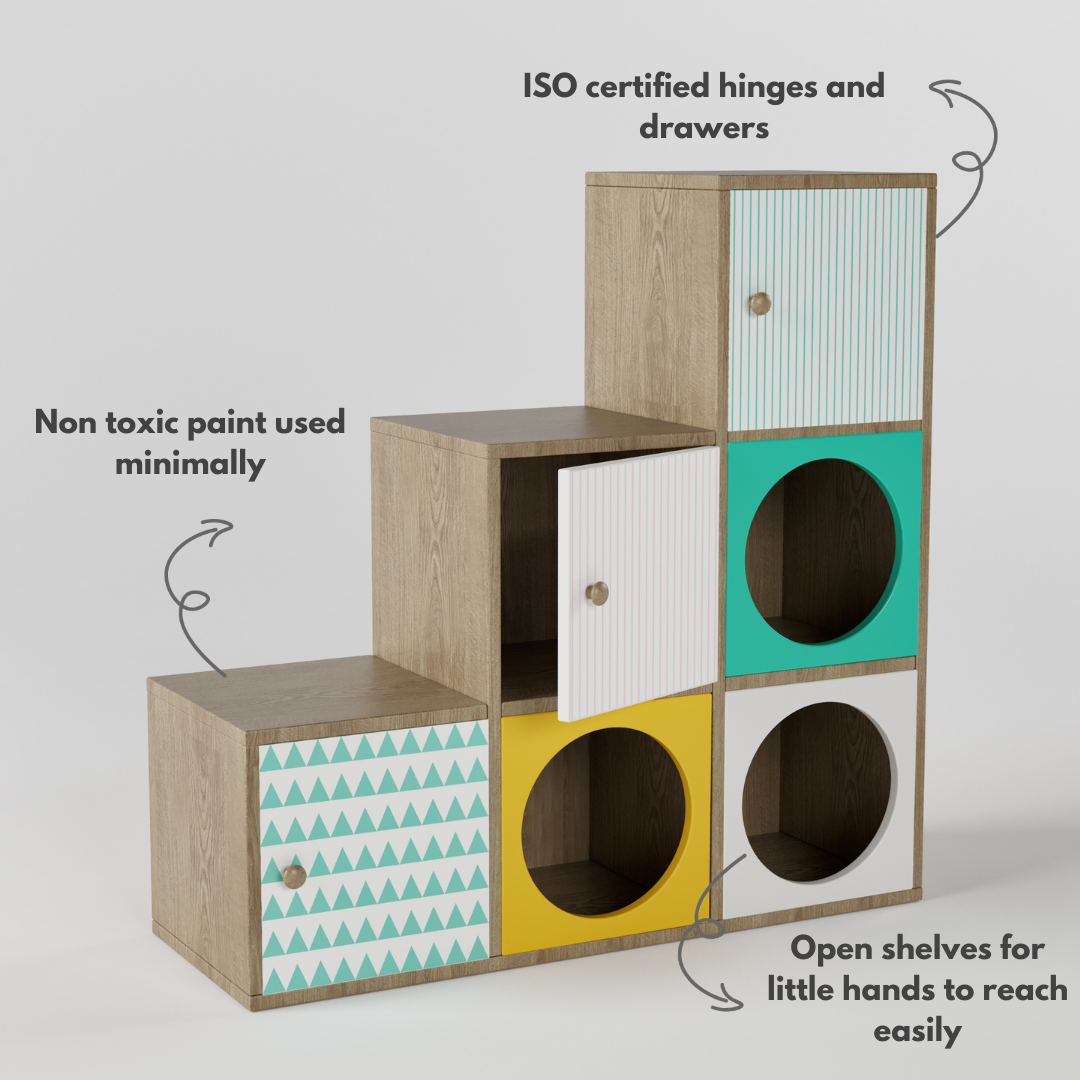 Noughts & Dots Step Storage Cabinet