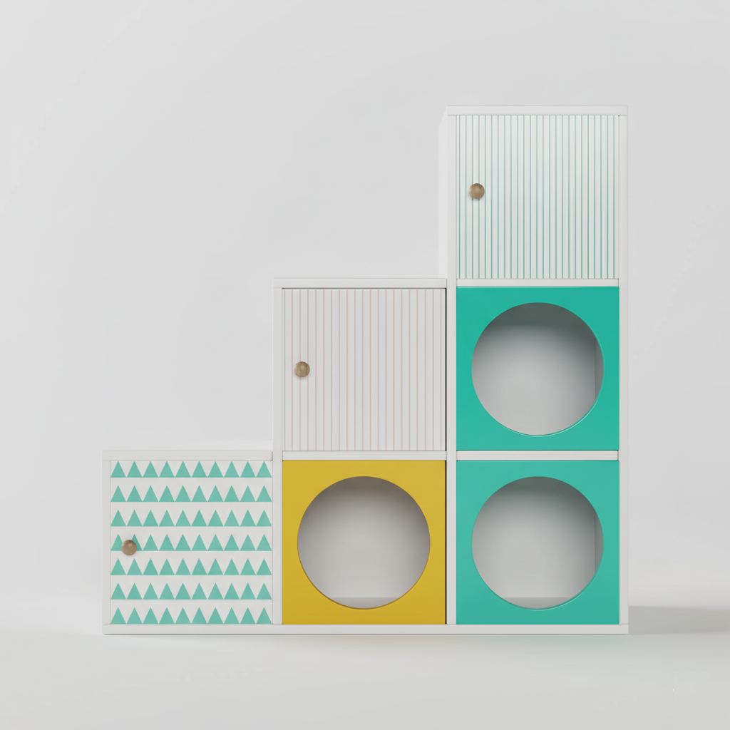 Noughts & Dots Step Storage Cabinet