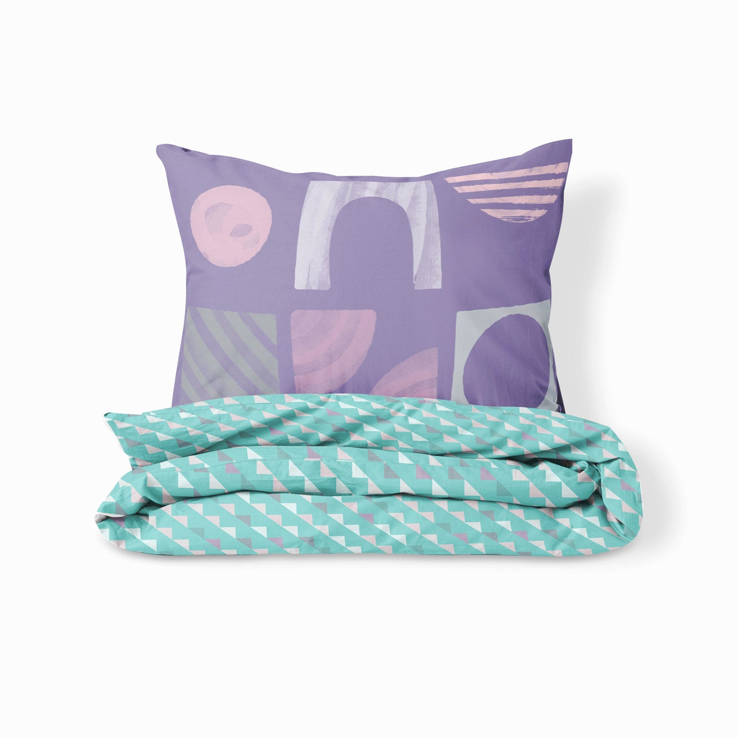 Color Block- Set of Bedsheet & Pillow cover