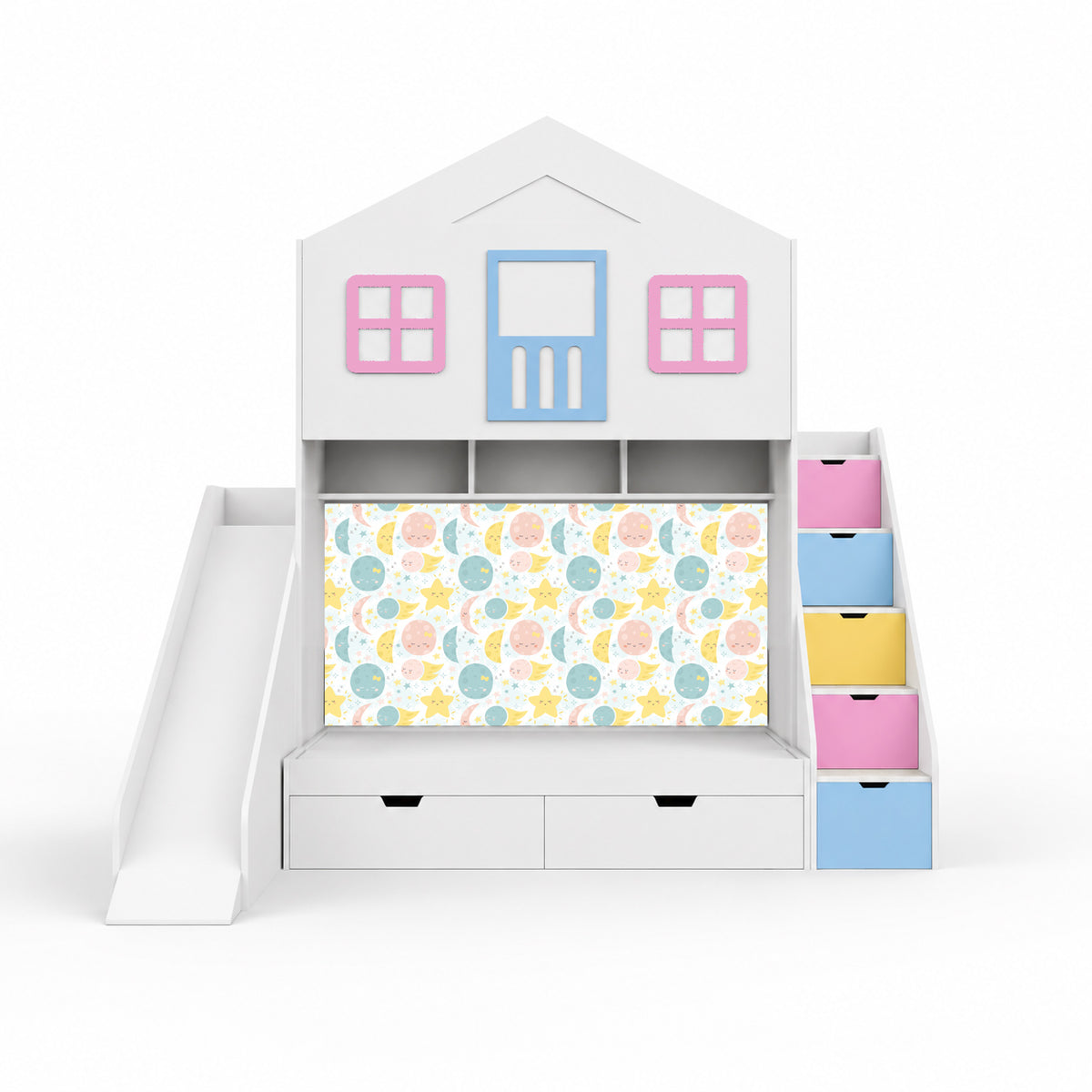 Play House Bunk Bed with Slide