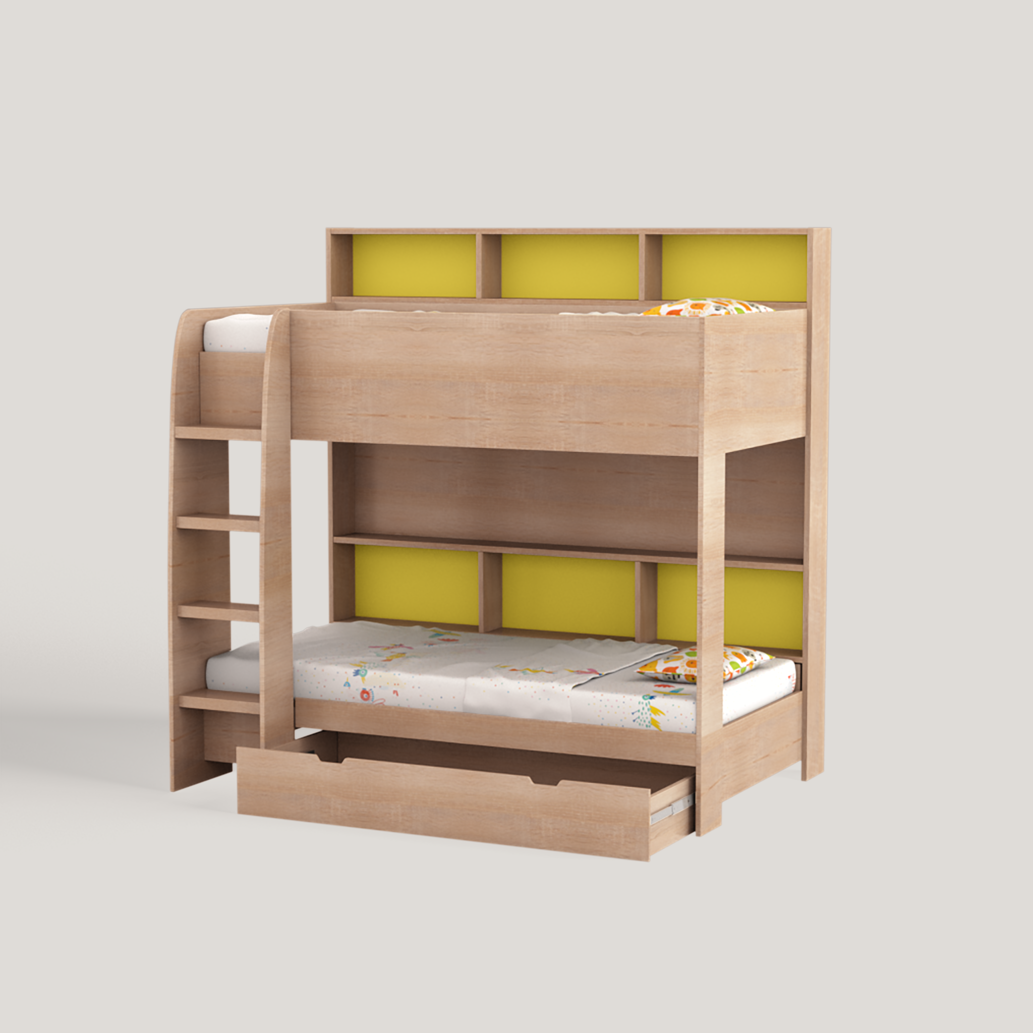 Rainbow Bunk Bed with Storage