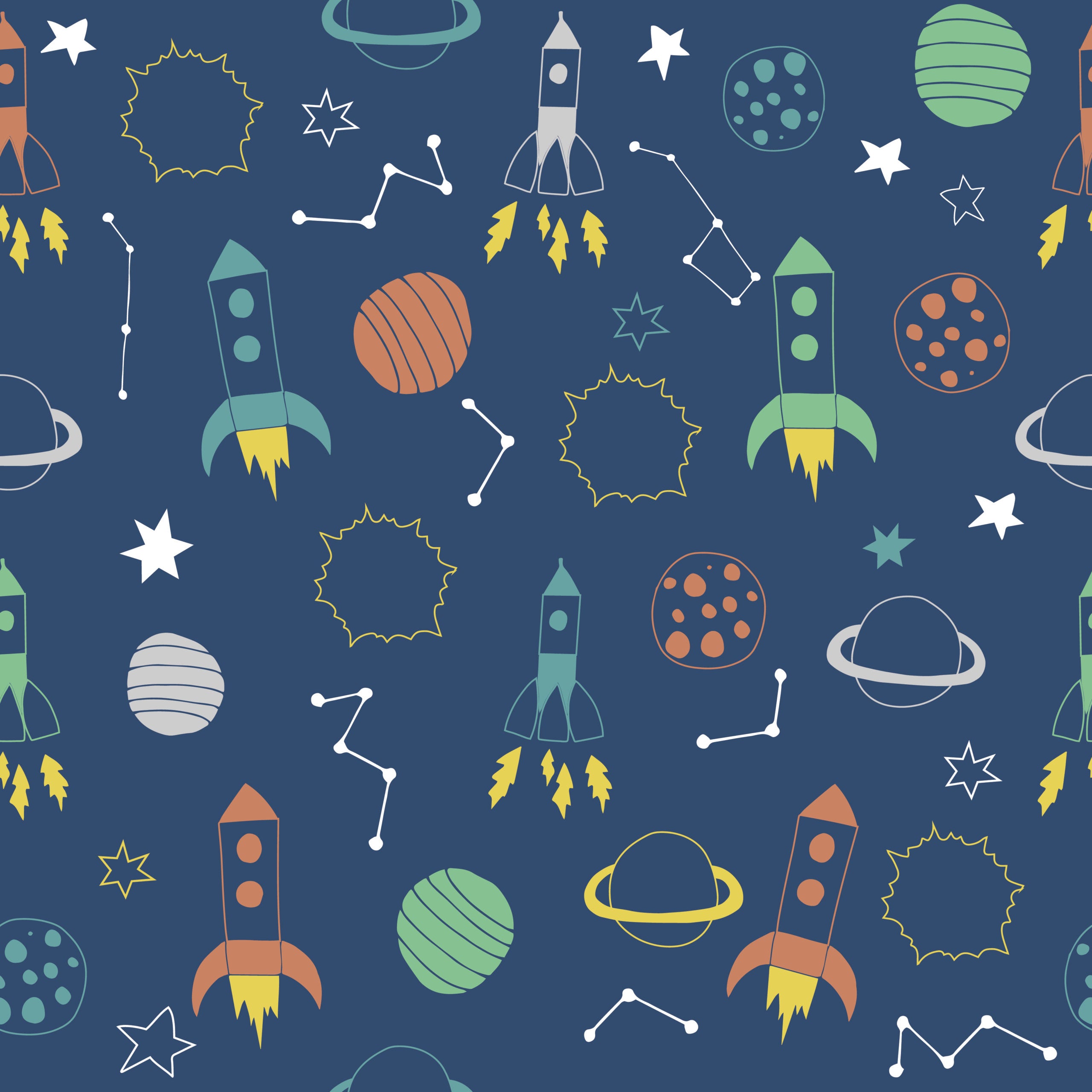 Colour Rockets Wallpaper