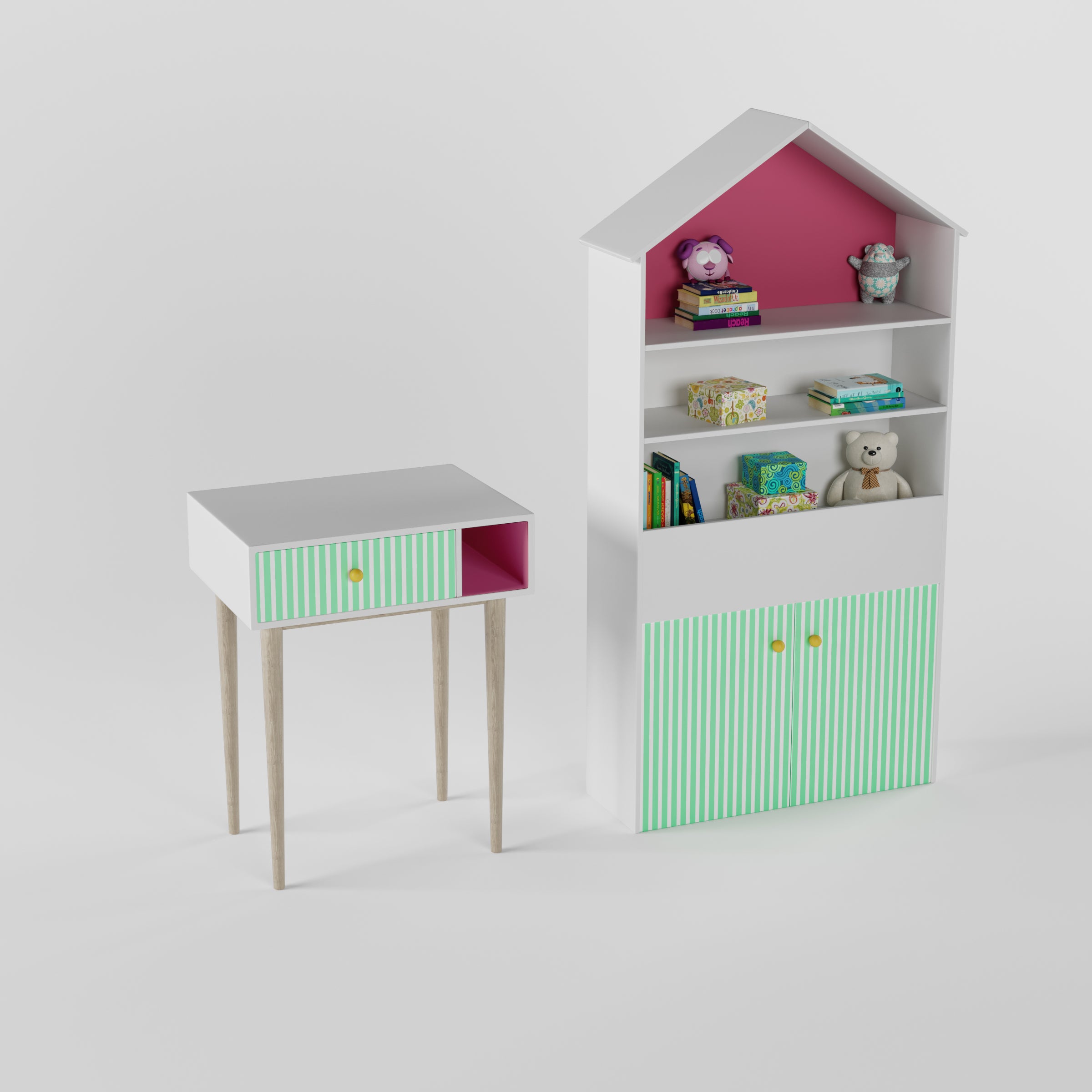 Craft Villa Toddlers’ Table with Display Cabinet
