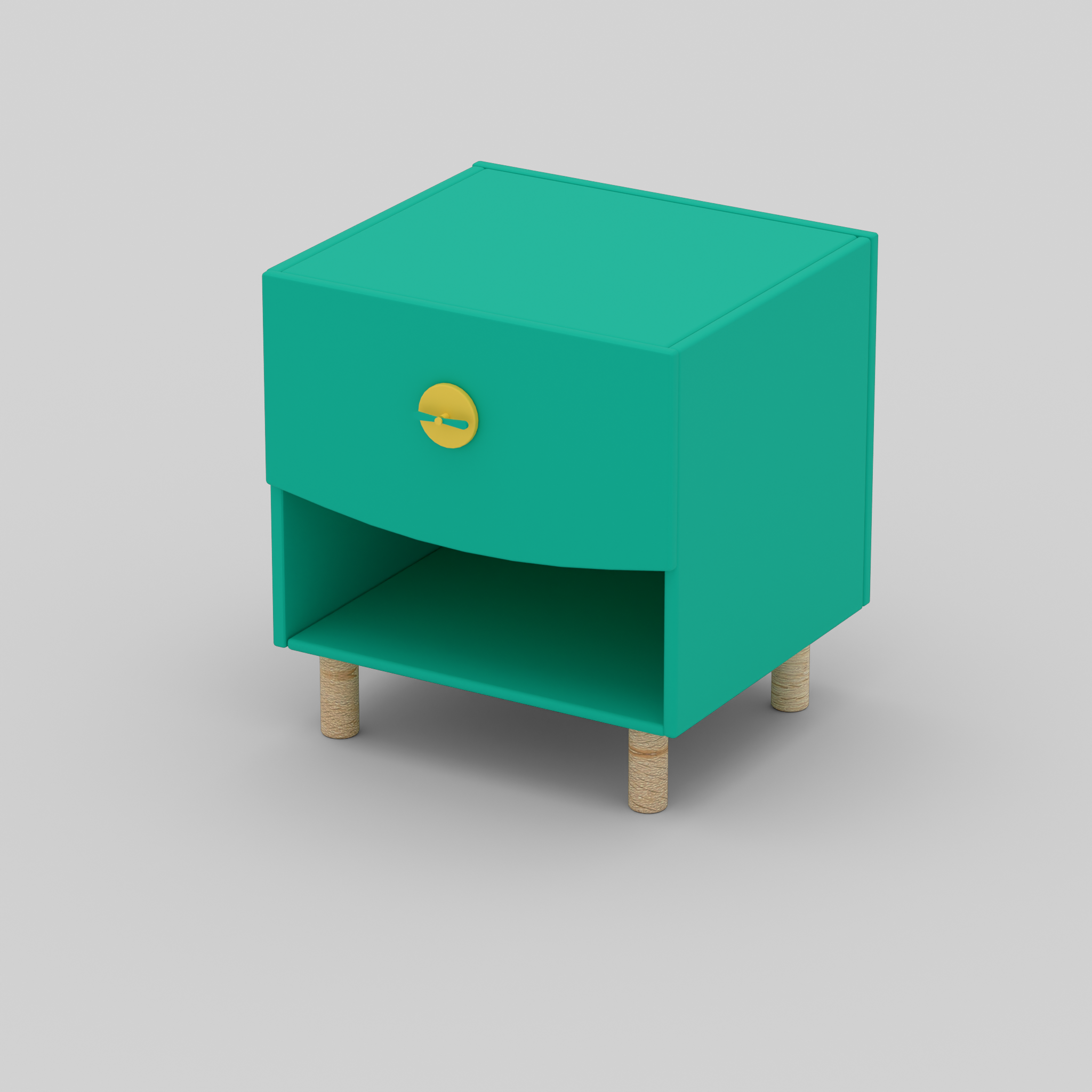 Bright Byte Bedside Table with Storage