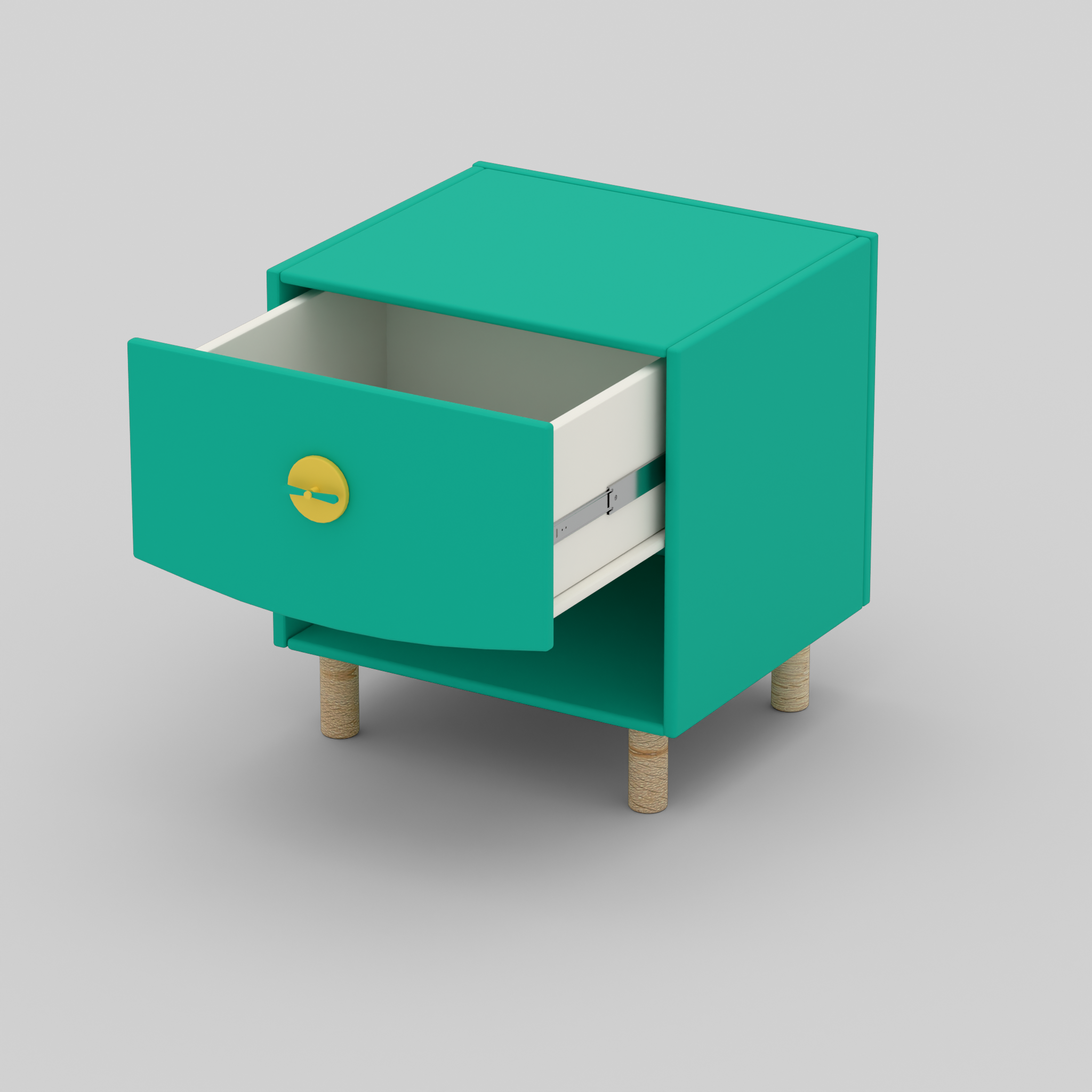 Bright Byte Bedside Table with Storage
