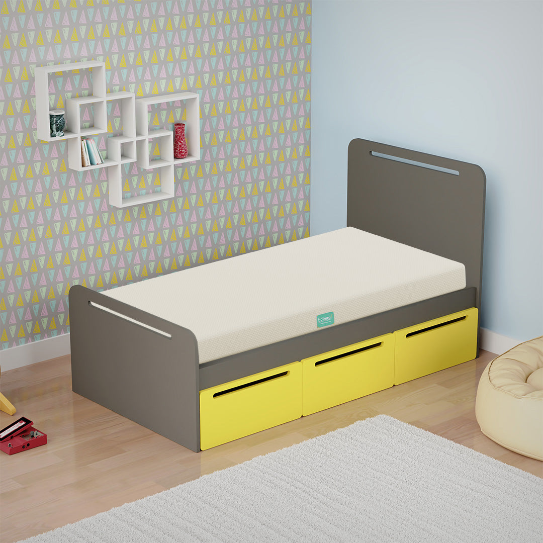 Boingg! Toddler Size Natural Latex & HR Foam Mattress - Anti-Bacteria, Aloe Vera Treated & Hypoallergenic