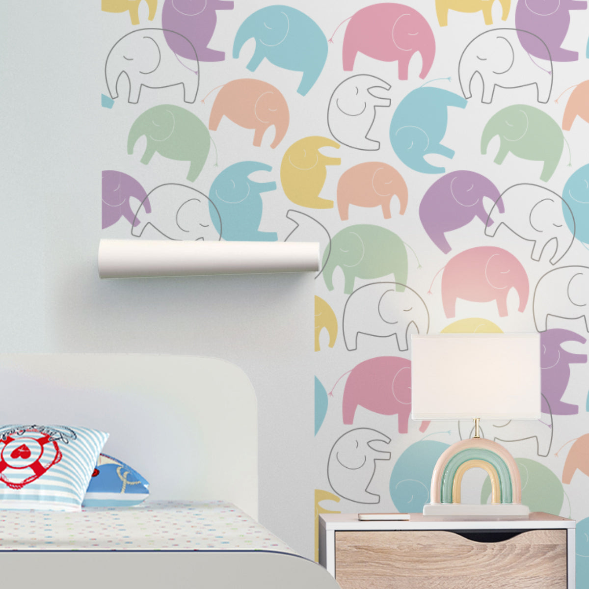 Rainbow Elephants Wallpaper