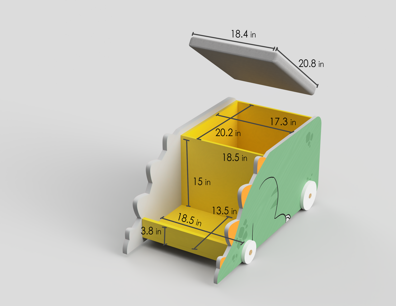 Dino Playground Toy Storage