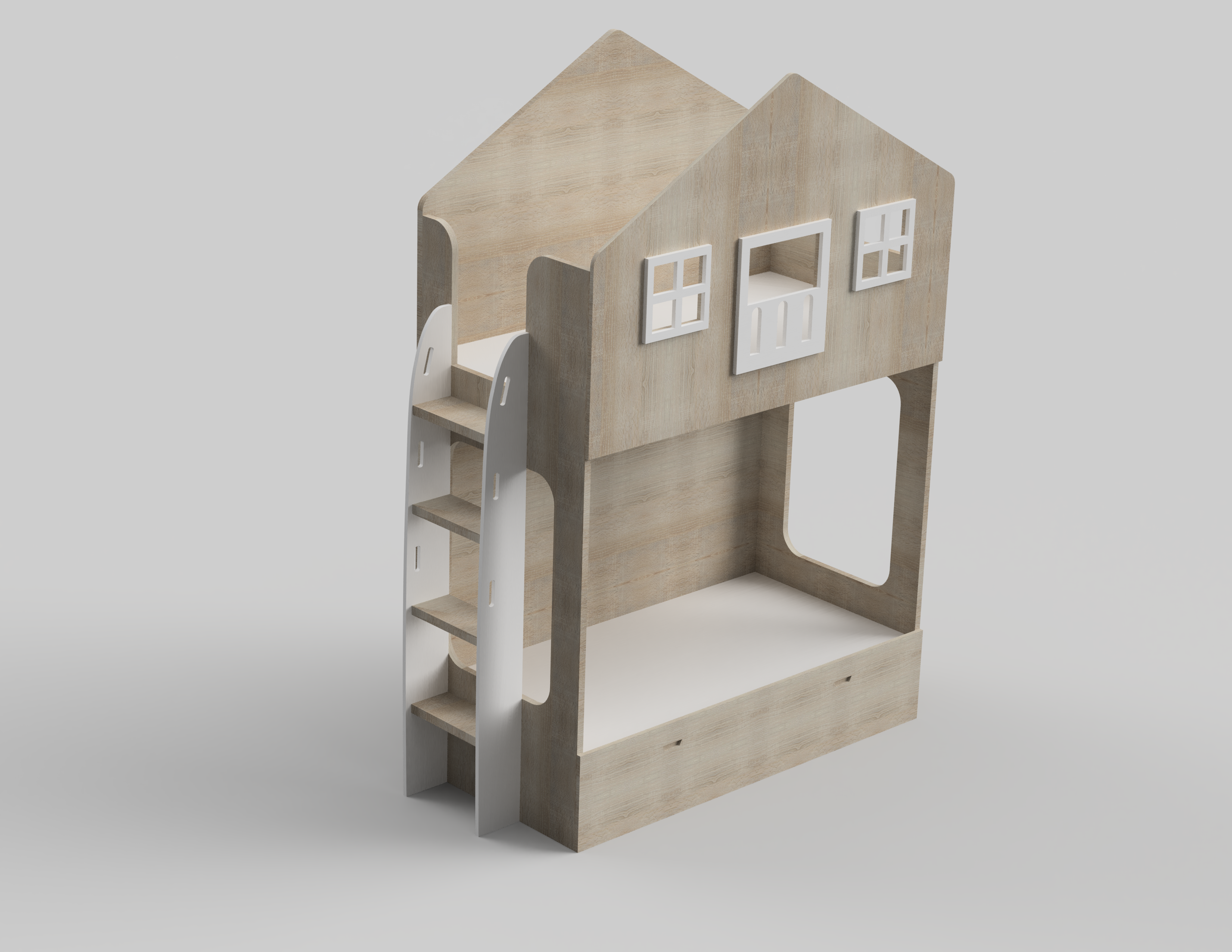 Play House Trundle Bunk Bed