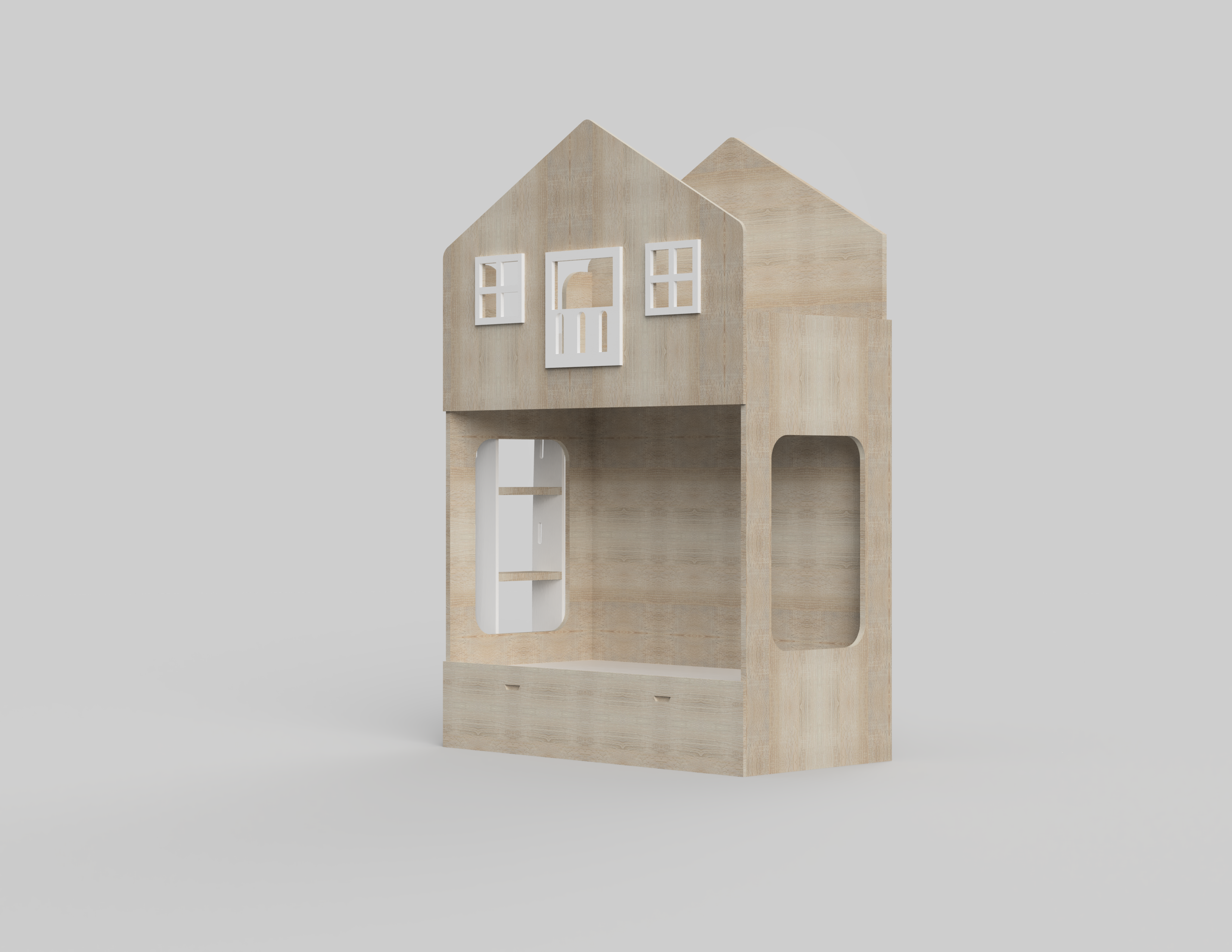Play House Trundle Bunk Bed