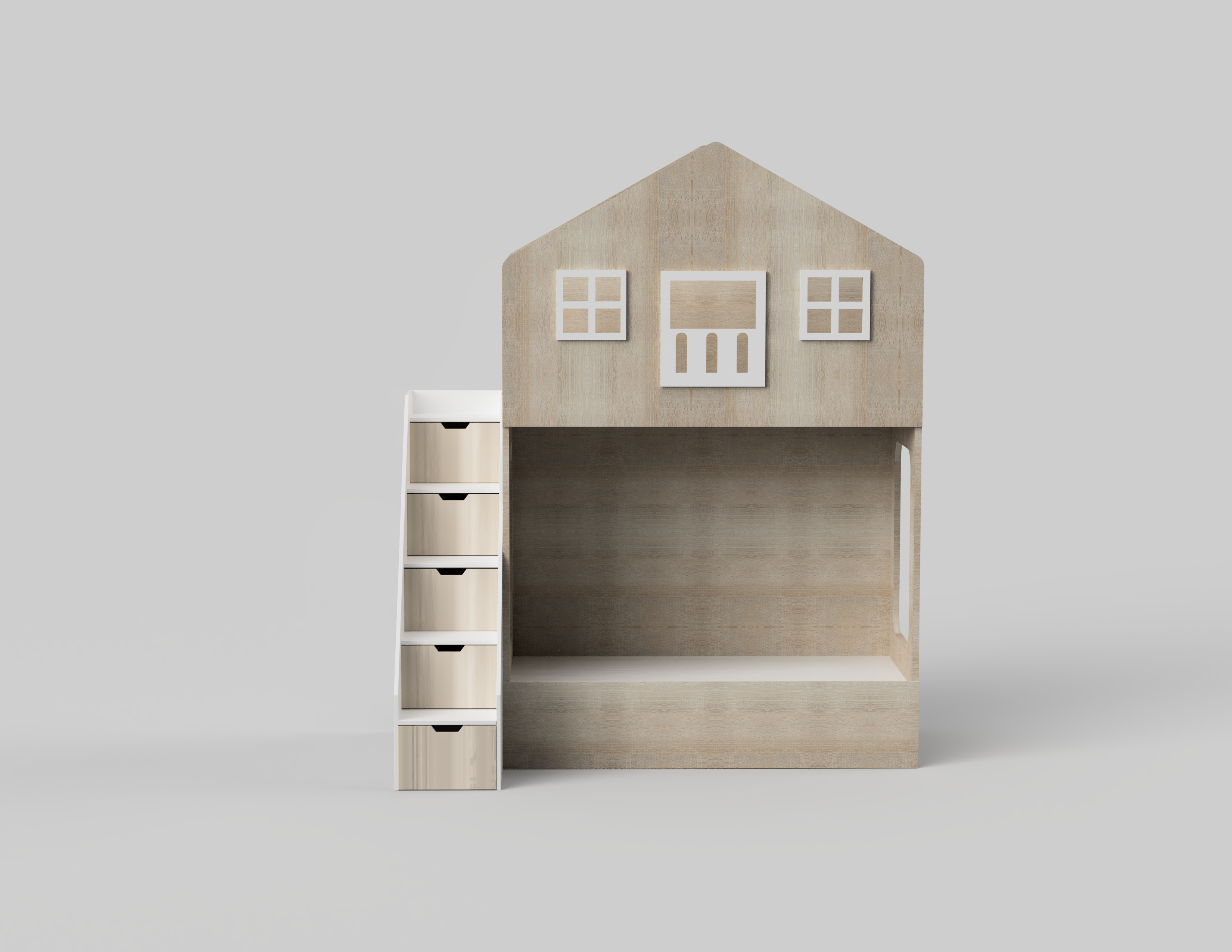 Play House Trundle Bunk Bed