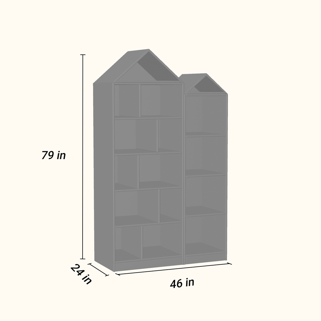 Castle Cubby Bookshelf