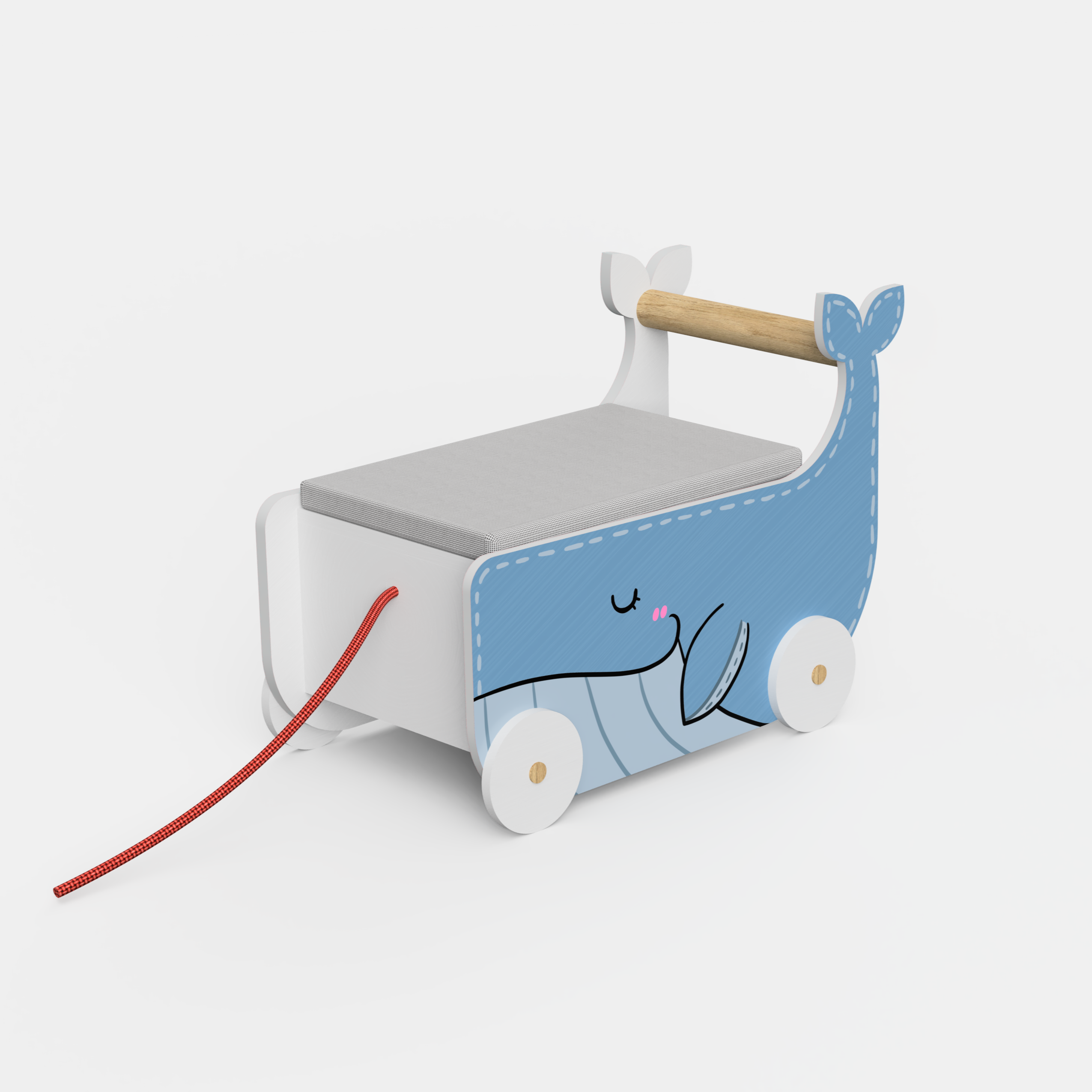 Sleepy Whale Stowaway - Blue Whale Toy Storage