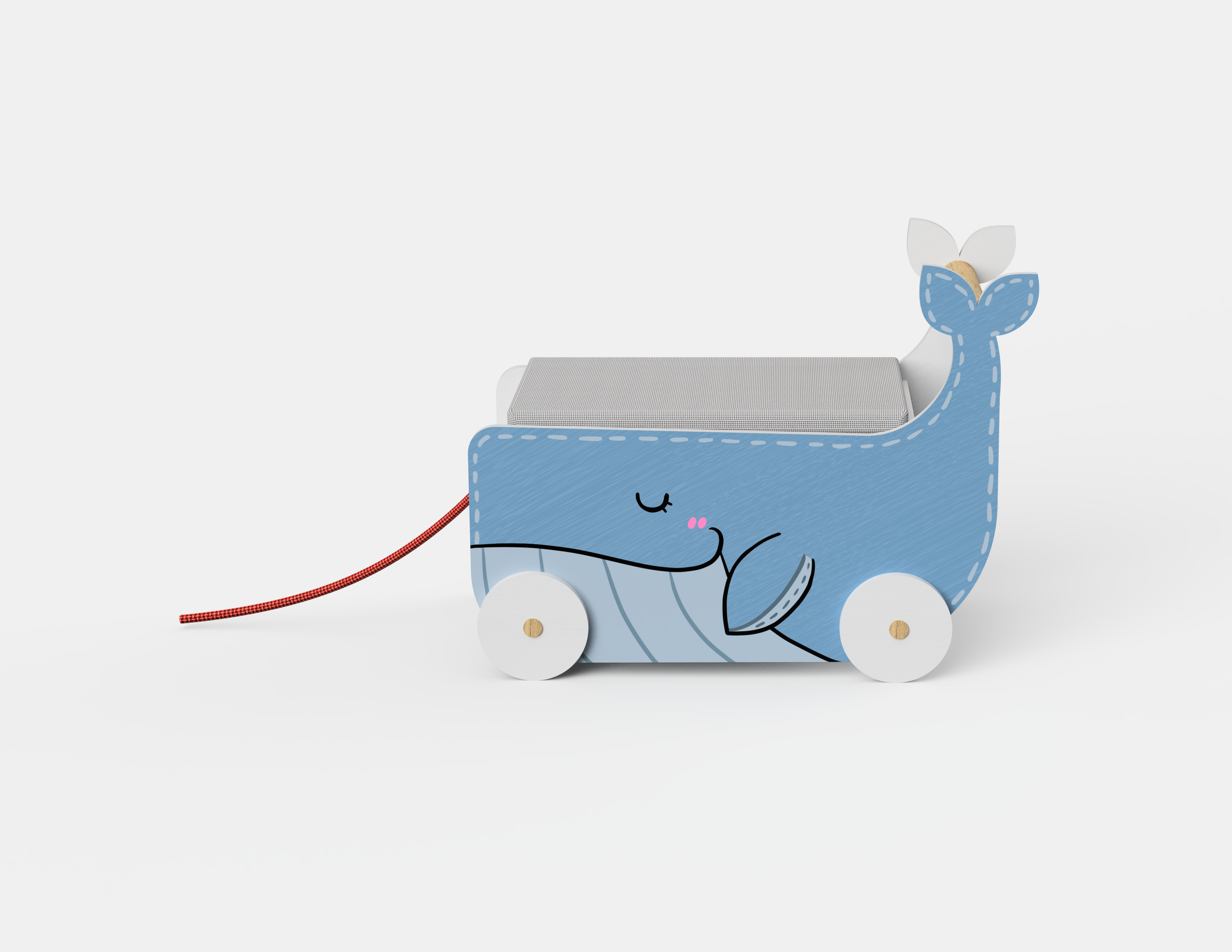 Sleepy Whale Stowaway - Blue Whale Toy Storage