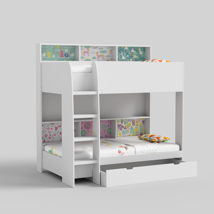 Rainbow Bunk Bed with Storage