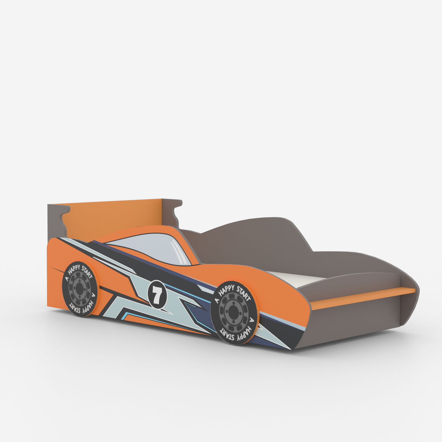 Lightning Bolt Racing Car Single Bed (DIY Installation)
