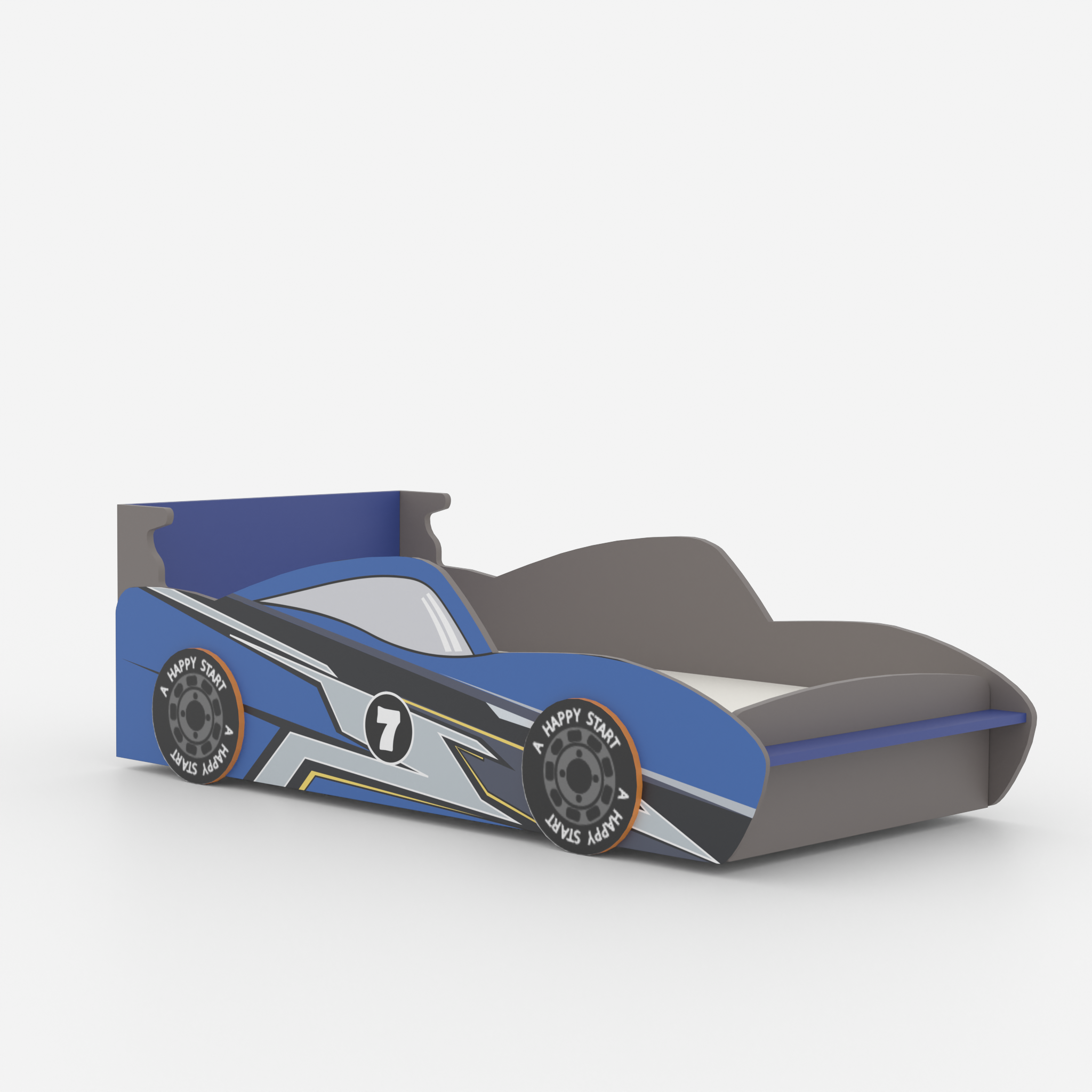Lightning Bolt Racing Car Single Bed (DIY Installation)