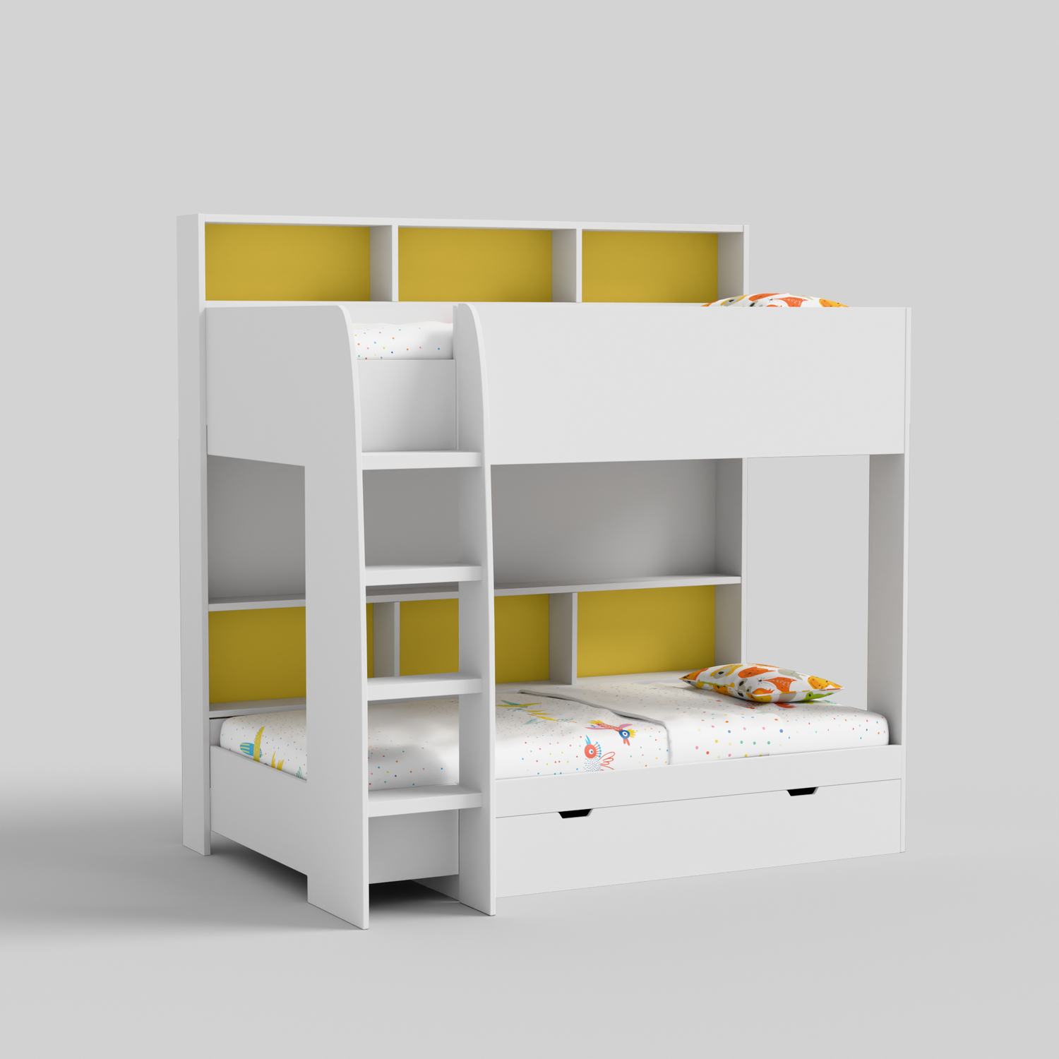 Rainbow Bunk Bed with Storage