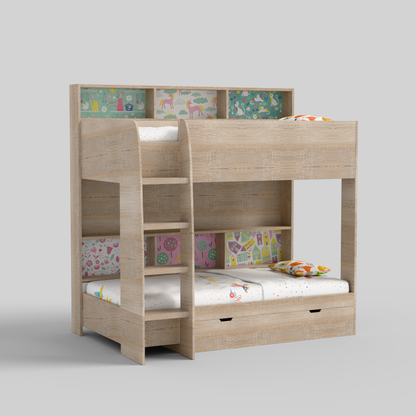 Rainbow Bunk Bed with Storage