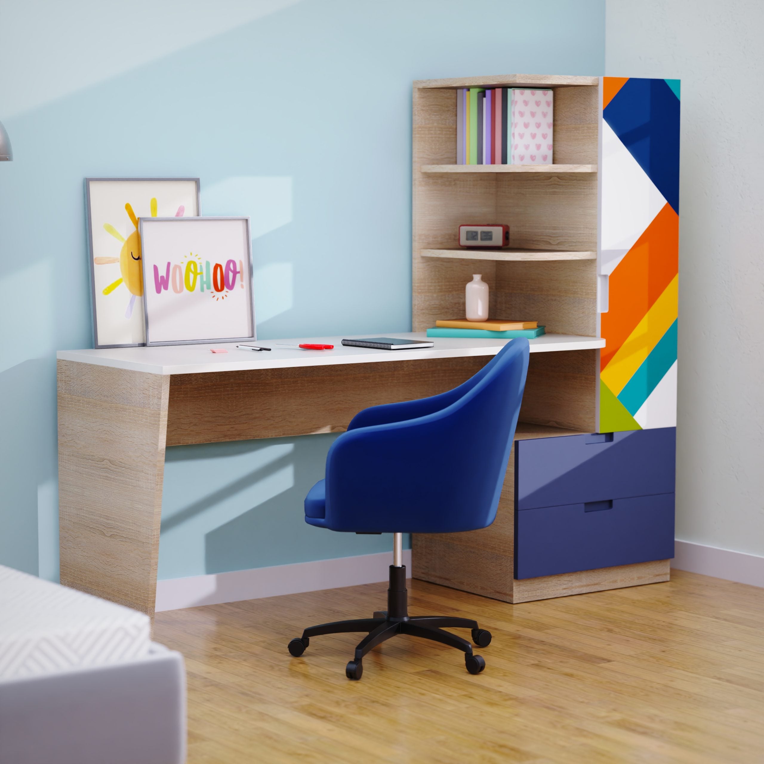 Mr Practical Study Table &amp; Little Luxury Chair Bundle