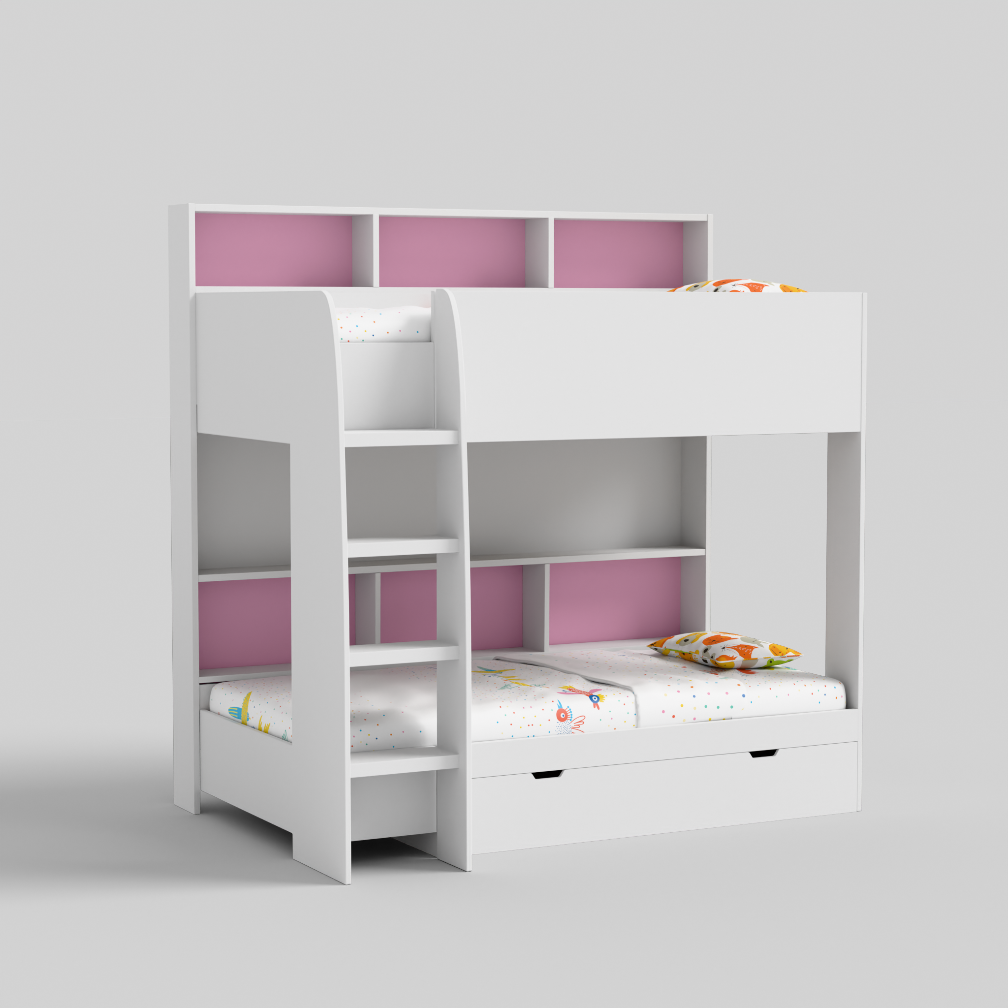 Rainbow Bunk Bed with Storage