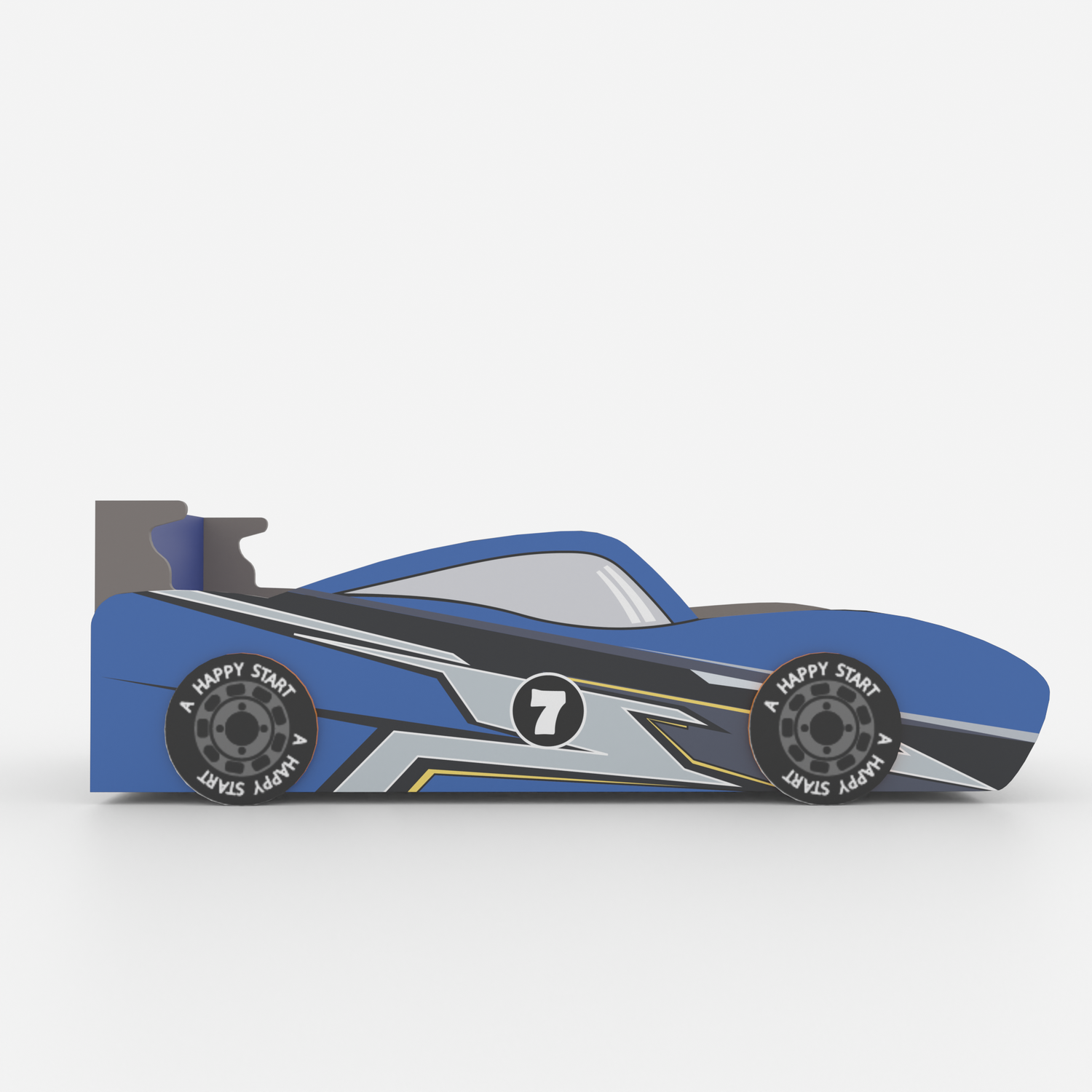 Lightning Bolt Racing Car Single Bed (DIY Installation)