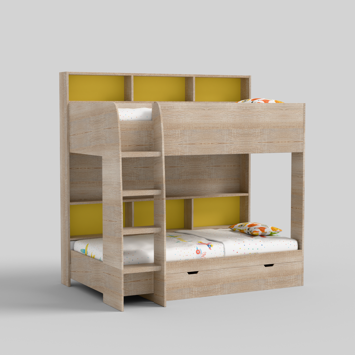 Rainbow Bunk Bed with Storage