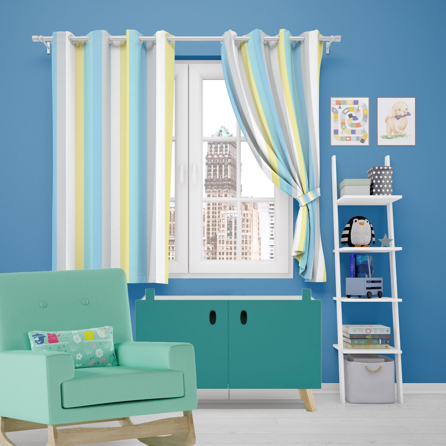 Blue Hue Curtains