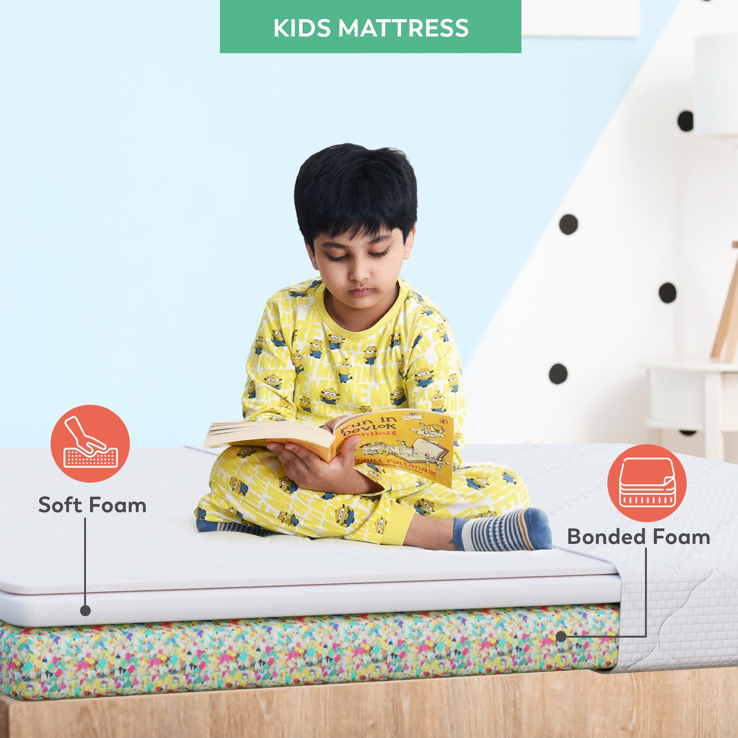 Boingg! Single Size Bonded Foam Mattress - Anti-Bacteria, Aloe Vera Treated &amp; Hypoallergenic