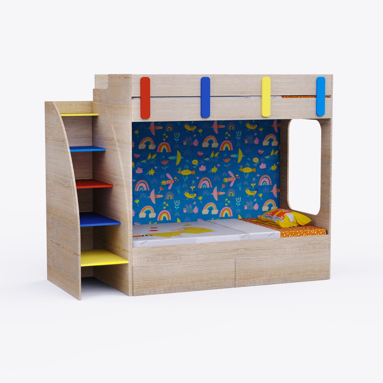 Pinwheels Storage Bunk Bed