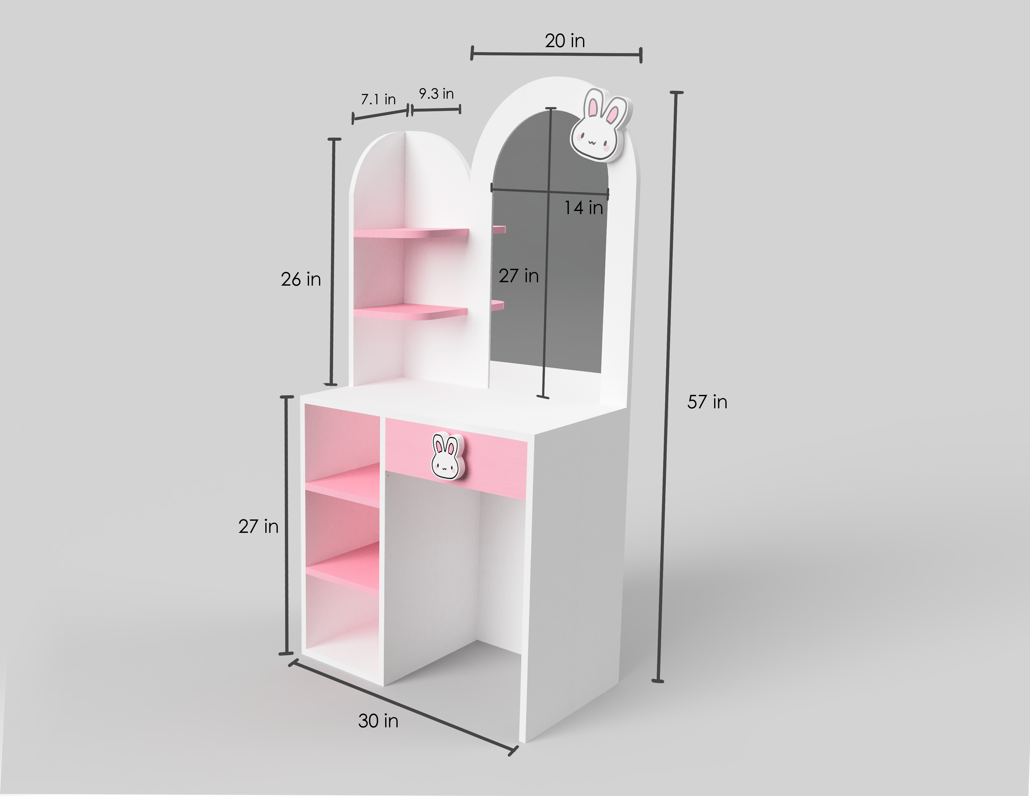 Cuddle Bunny Dressing Table