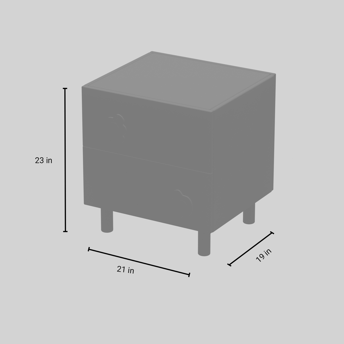 The Pawsome Bedside Table with Storage