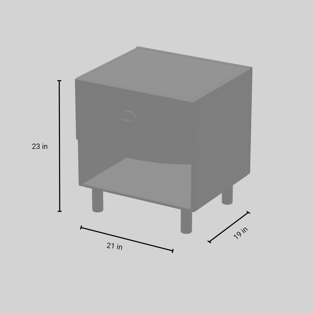 Bright Byte Bedside Table with Storage