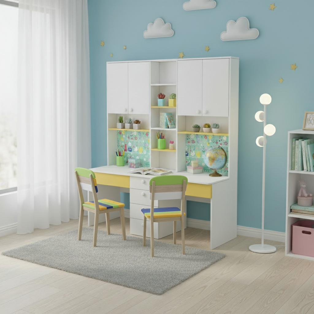 Duo Doodle Desk Study Table