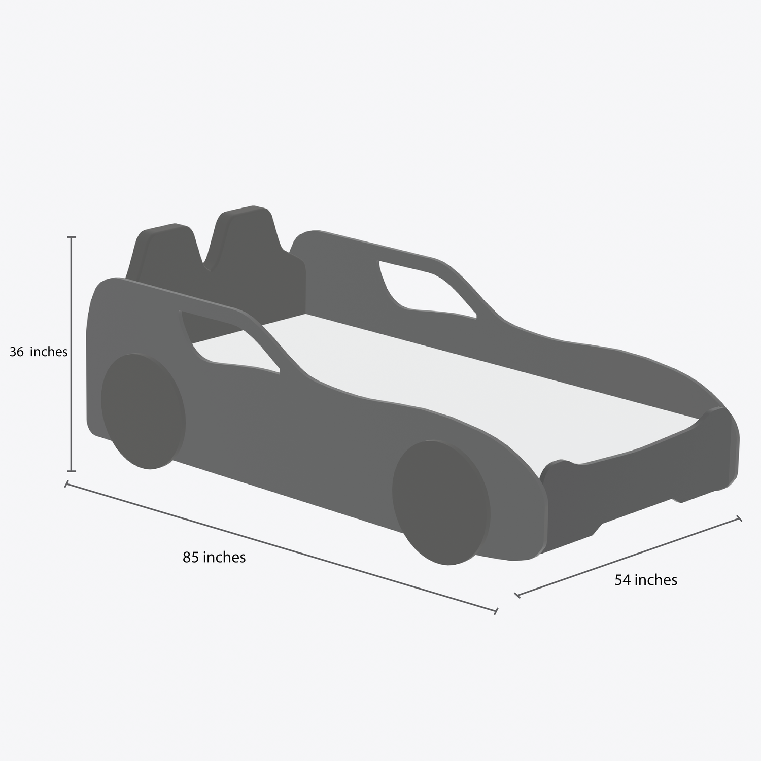 Fire Bird Car Bed with Upholstered Seat