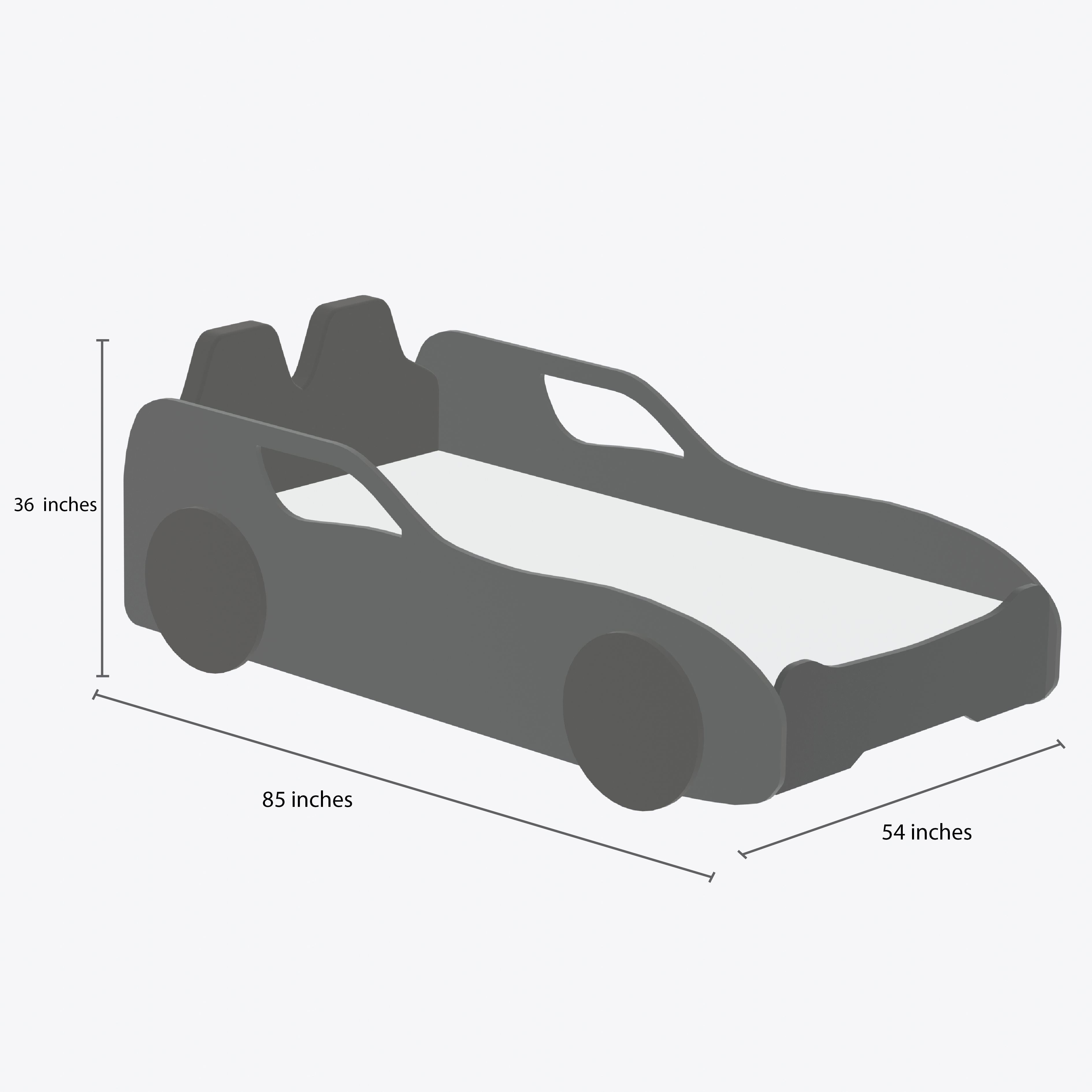 Fire Bird Car Bed with Upholstered Seat