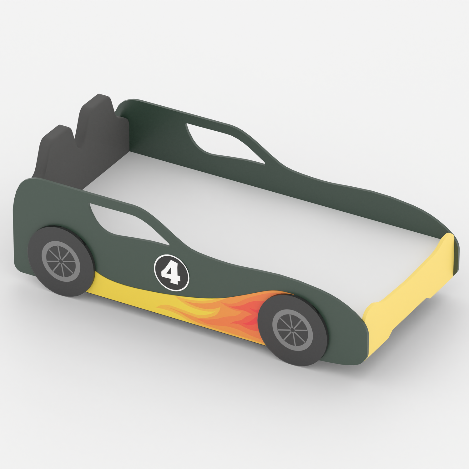 Fire Bird Car Bed with Upholstered Seat