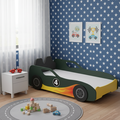 Fire Bird Car Bed with Upholstered Seat