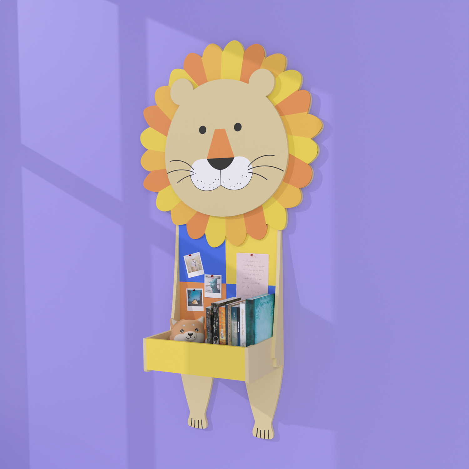 Leo Wall Pinboard Shelf