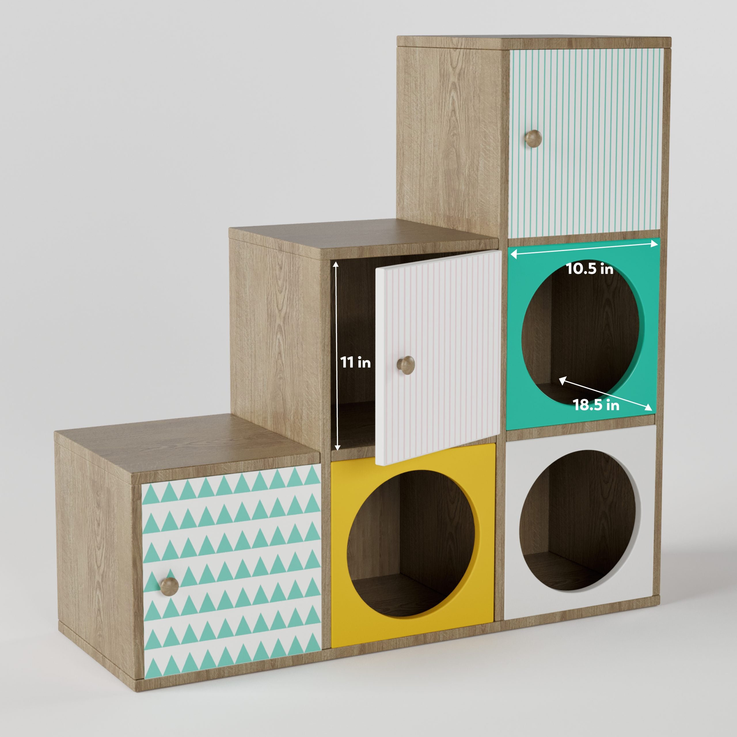 Noughts &amp; Dots Step Storage Cabinet