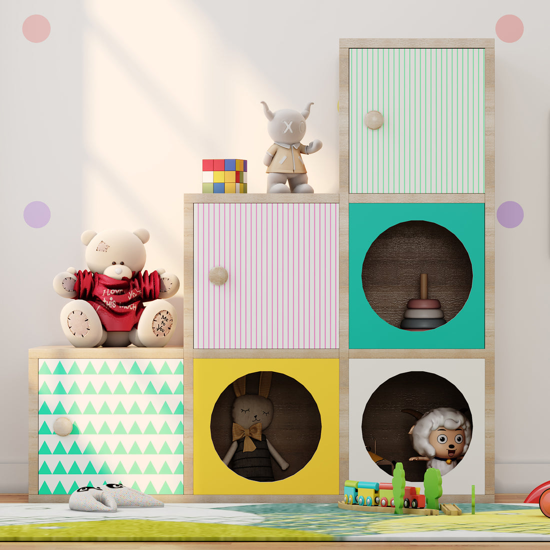 Noughts & Dots Step Storage Cabinet