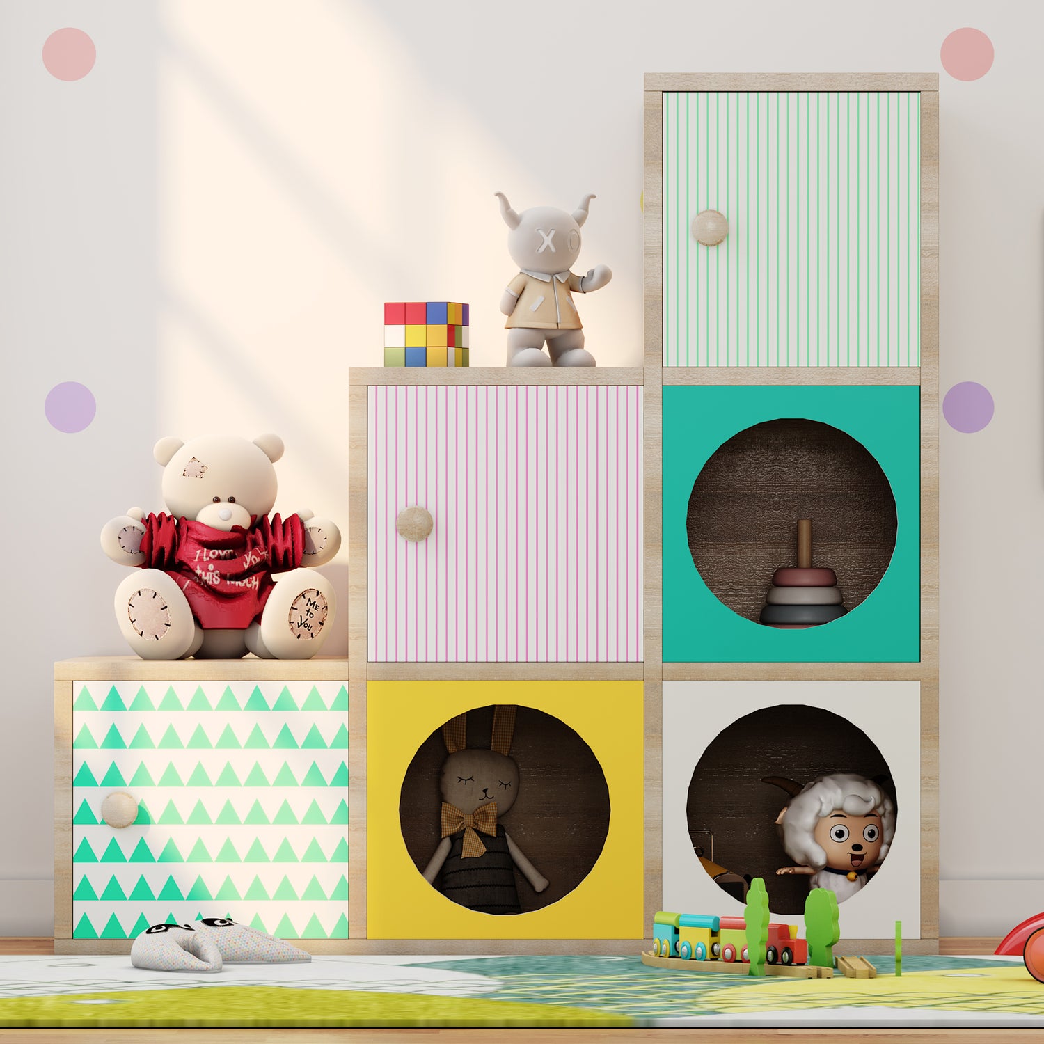 Noughts &amp; Dots Step Storage Cabinet