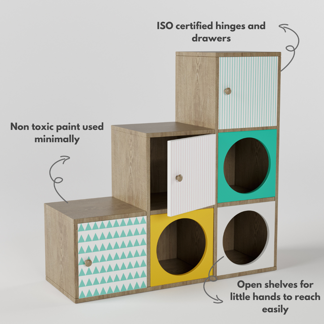 Noughts &amp; Dots Step Storage Cabinet